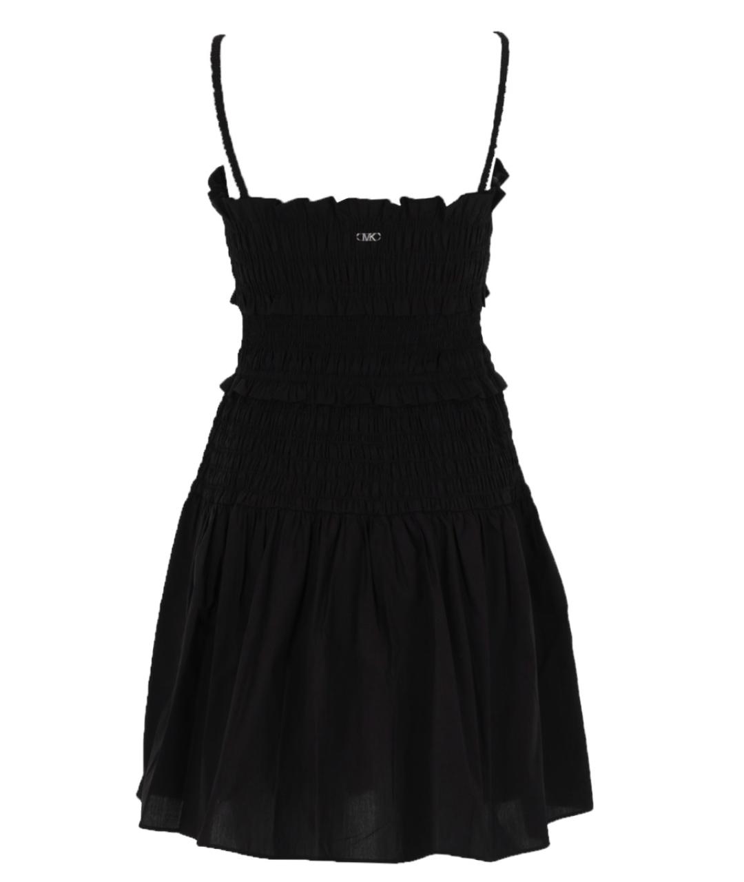 MICHAEL KORS Черное хлопковое повседневное платье, фото 2
