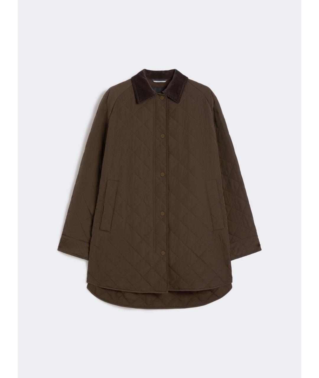 WEEKEND MAX MARA Коричневая полиэстеровая куртка, фото 5