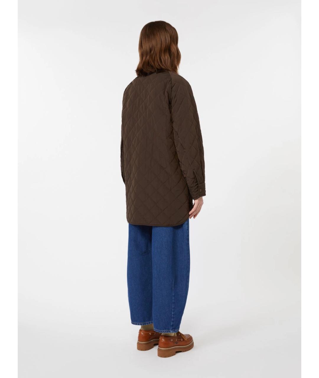 WEEKEND MAX MARA Коричневая полиэстеровая куртка, фото 3