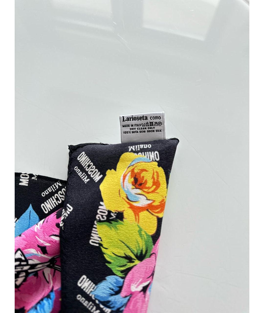 MOSCHINO Фиолетовый шелковый платок, фото 4