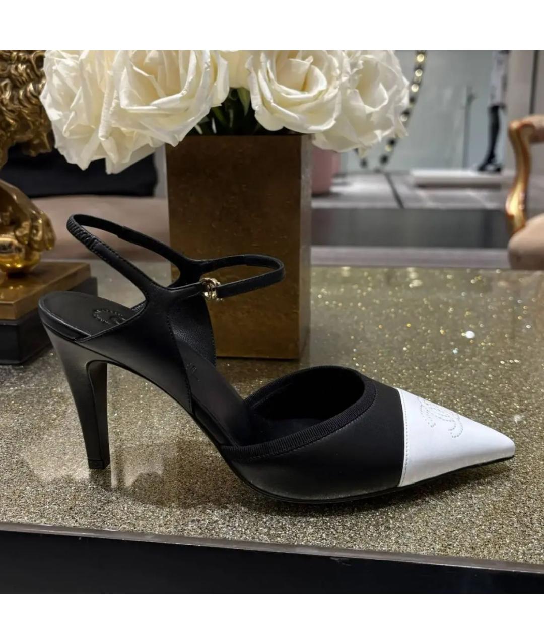 CHANEL Черные кожаные туфли, фото 2