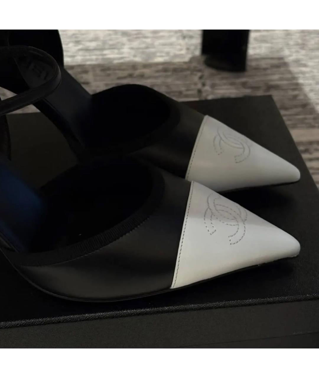 CHANEL Черные кожаные туфли, фото 7