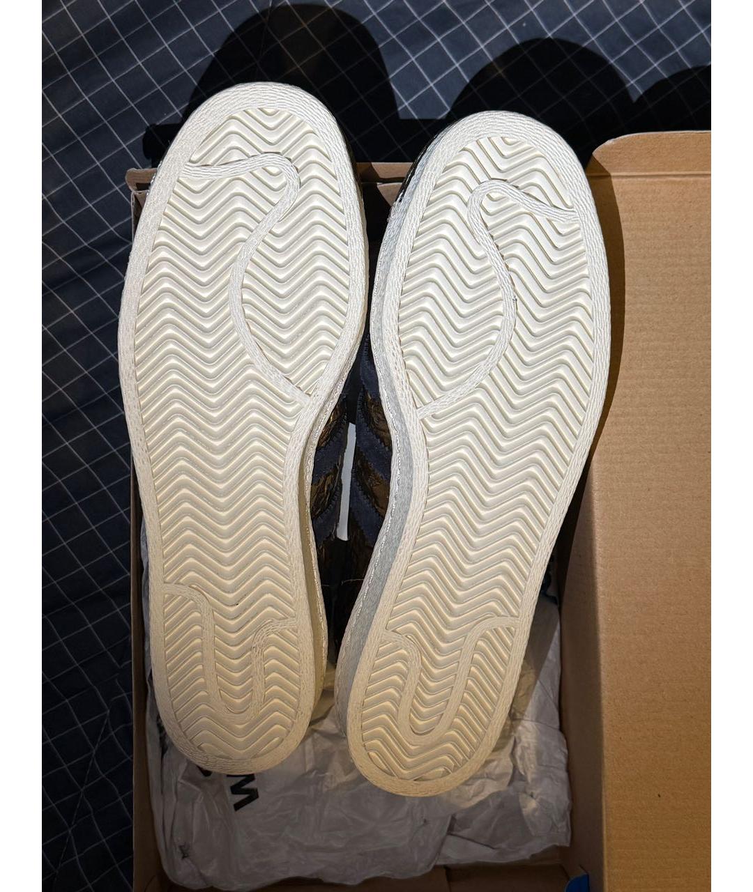 ADIDAS Золотые кожаные низкие кроссовки / кеды, фото 8