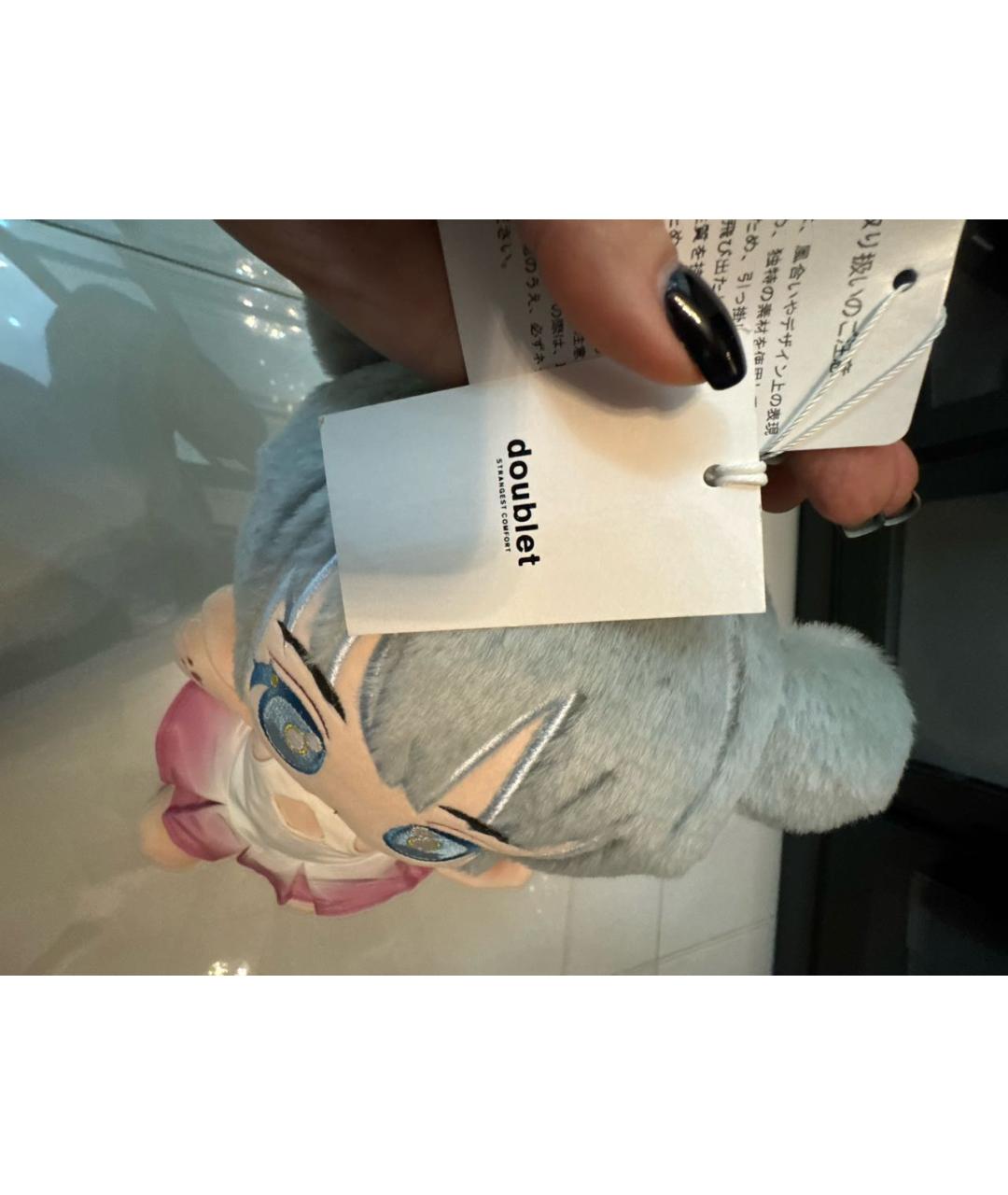 DOUBLET Серая тканевая сумка с короткими ручками, фото 3