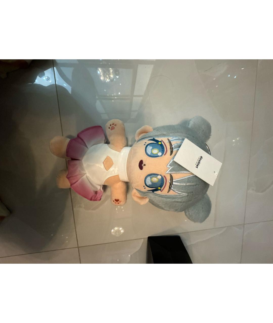 DOUBLET Серая тканевая сумка с короткими ручками, фото 2