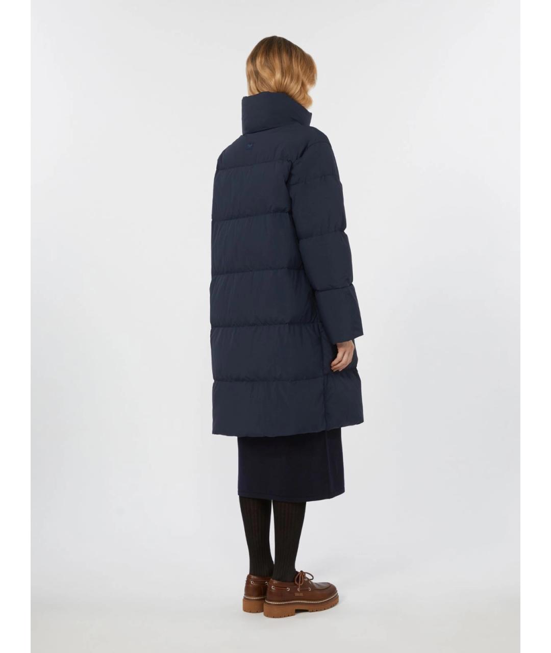 WEEKEND MAX MARA Синий полиэстеровый пуховик, фото 3