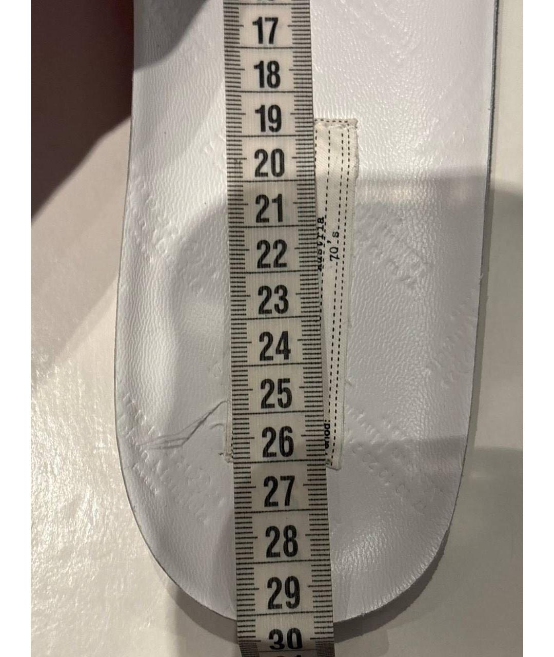 MAISON MARGIELA Синие низкие кроссовки / кеды из лакированной кожи, фото 6