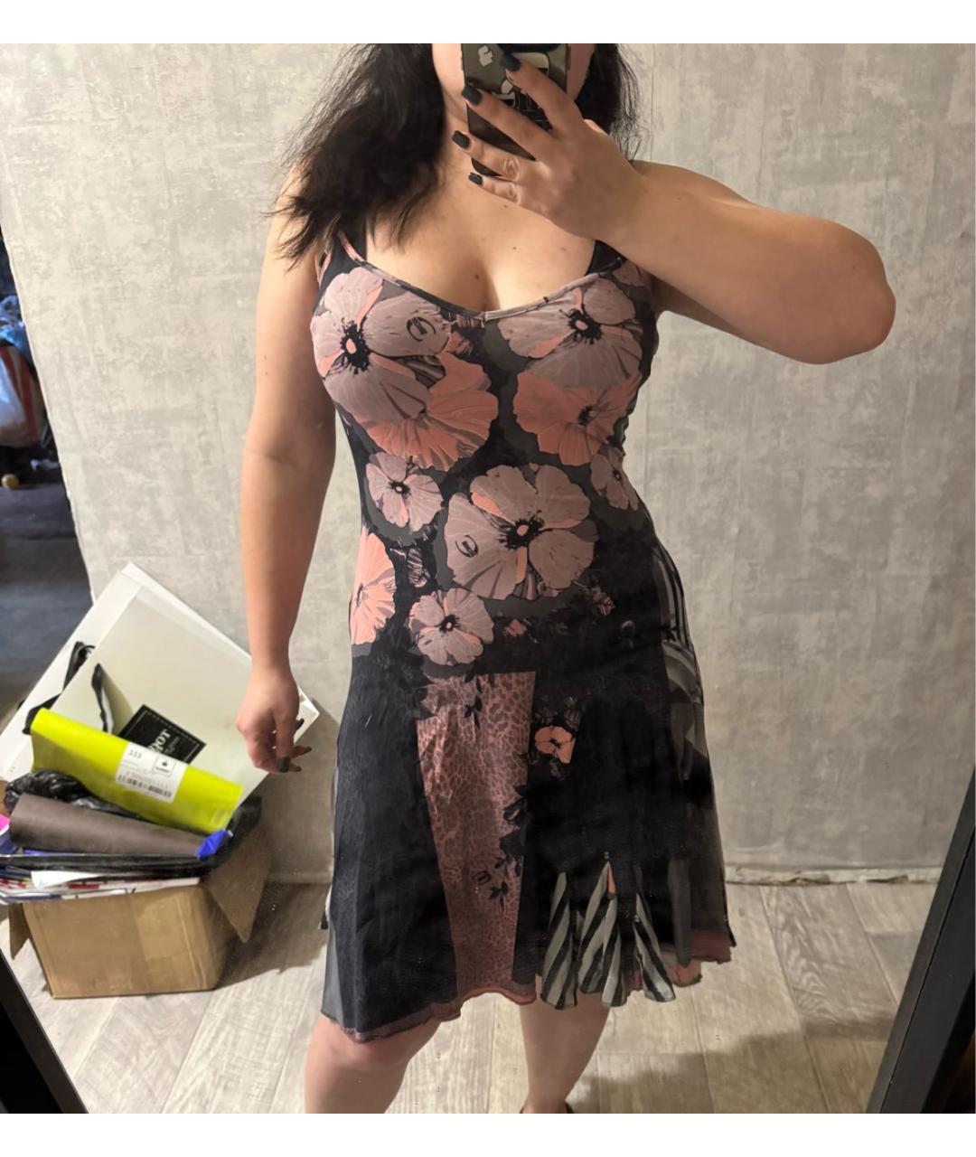 JUST CAVALLI Мульти хлопко-эластановый сарафан, фото 8