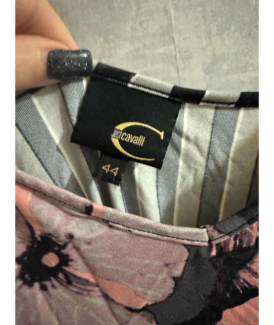 JUST CAVALLI Мульти хлопко-эластановый сарафан, фото 4