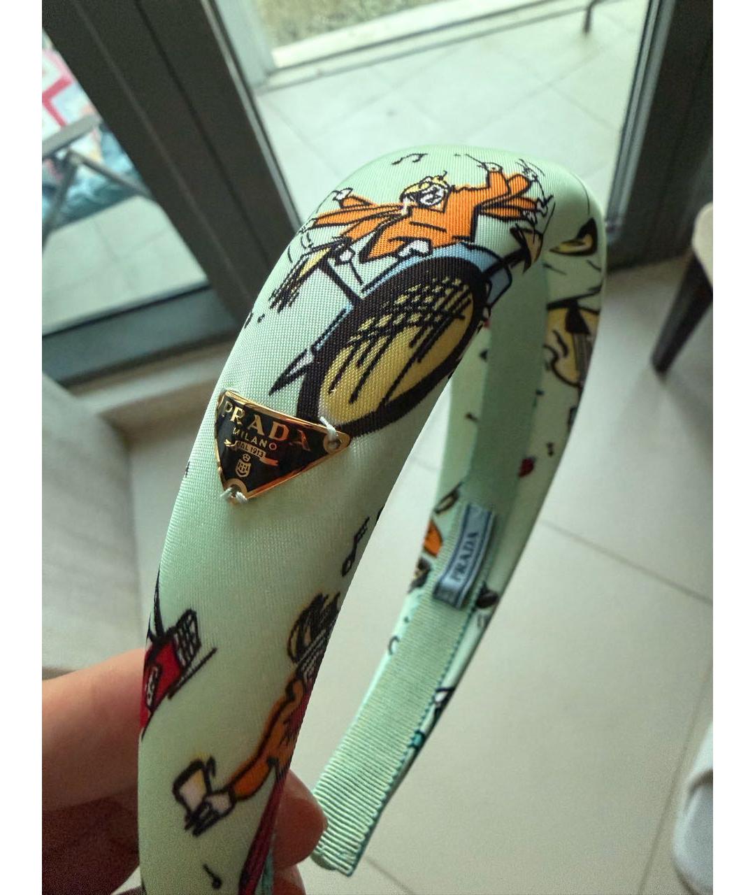 PRADA Зеленый ободок, фото 4