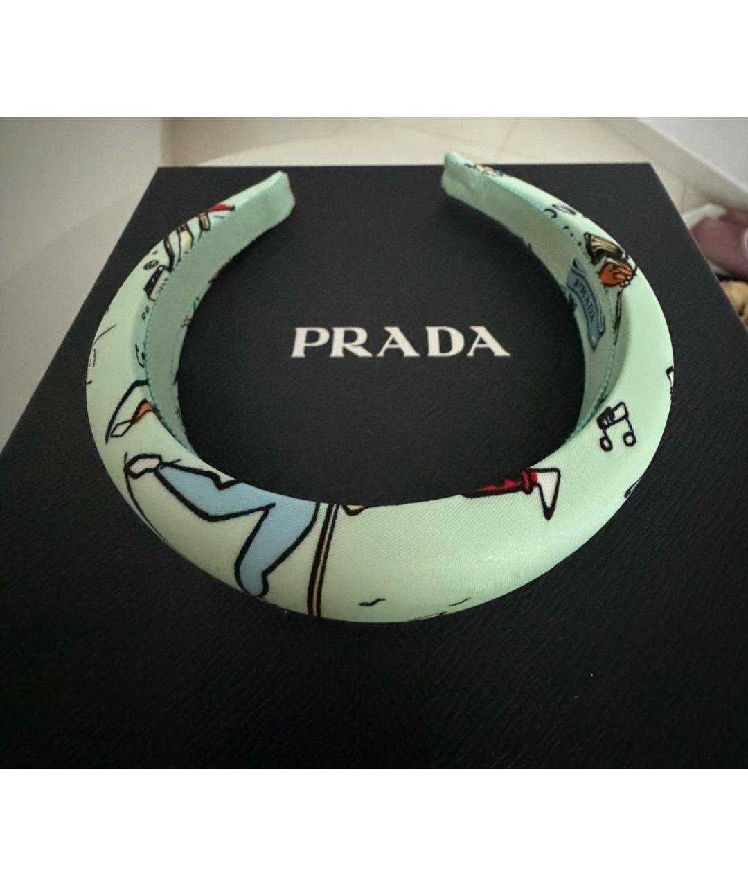 PRADA Зеленый ободок, фото 7