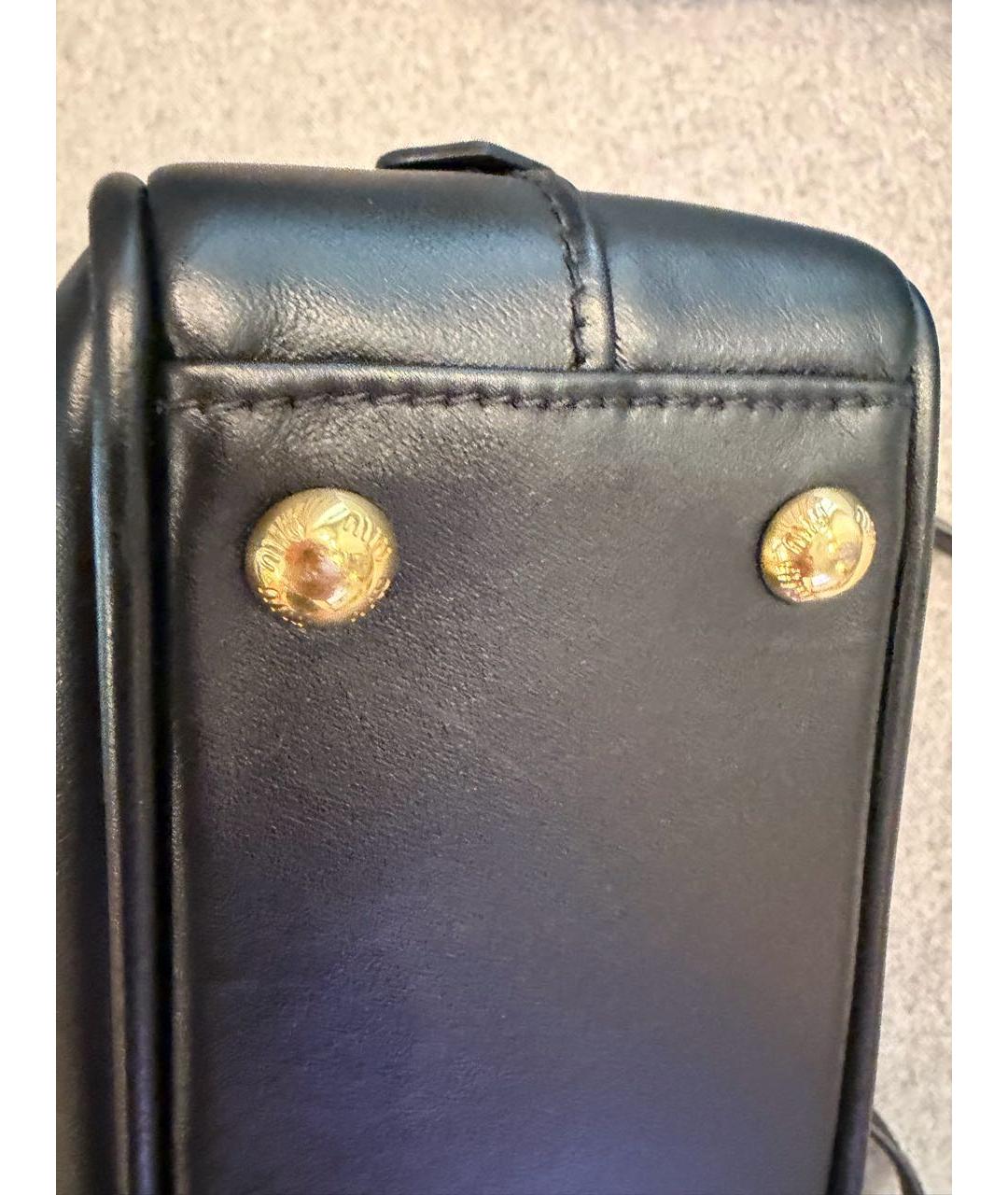 MIU MIU Черная кожаная сумка с короткими ручками, фото 4