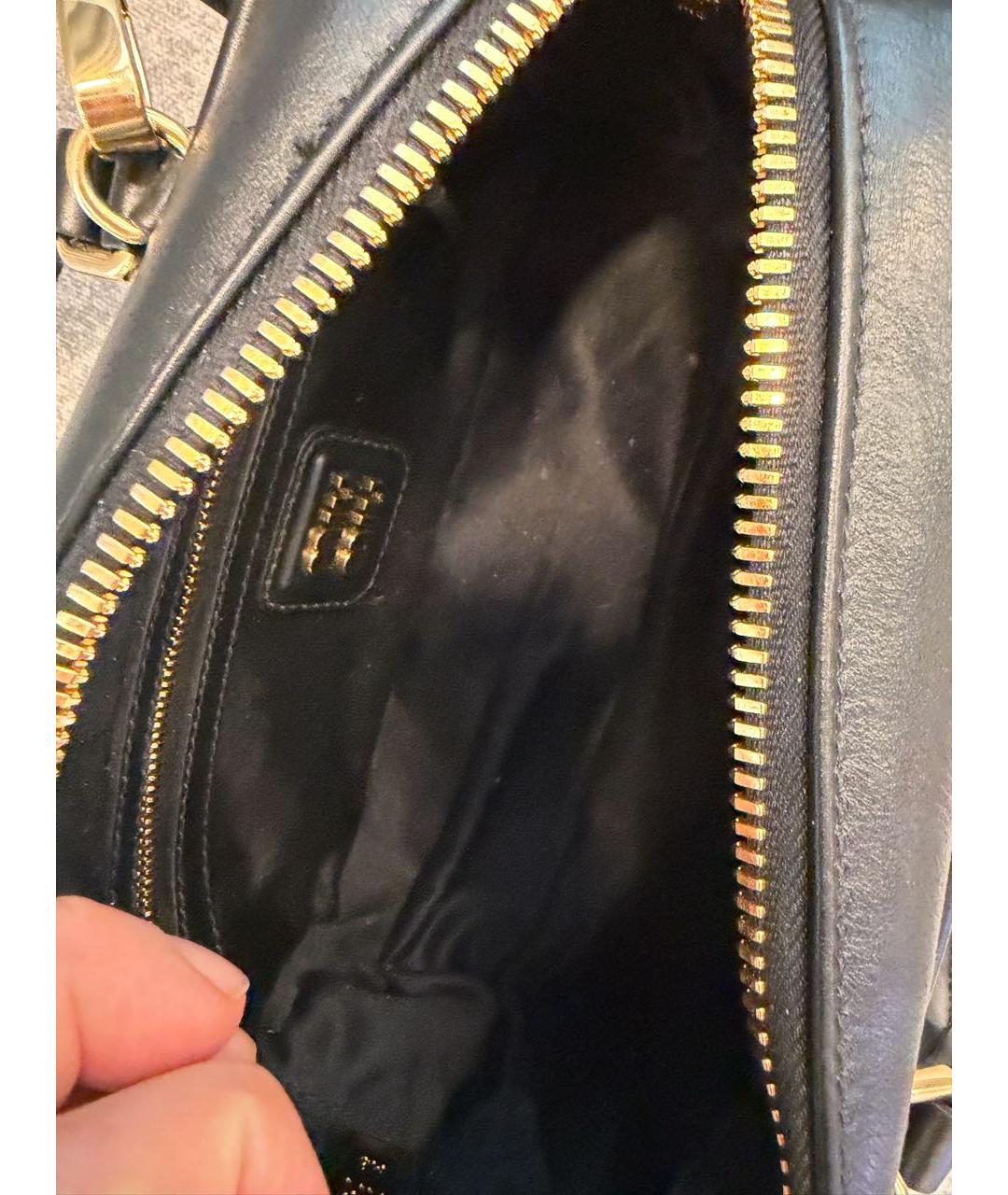 MIU MIU Черная кожаная сумка с короткими ручками, фото 5