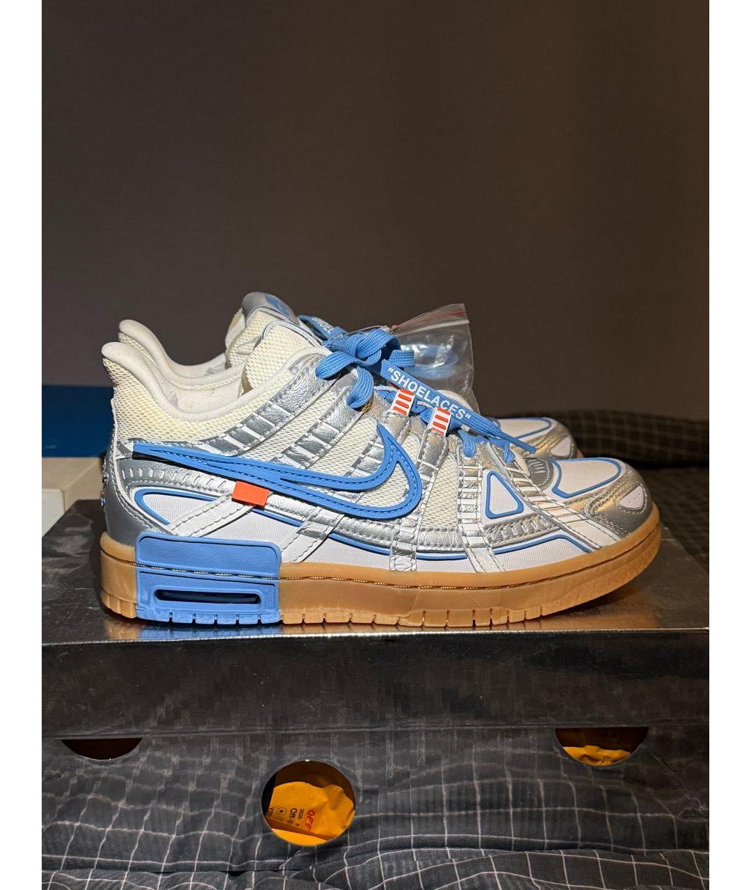 NIKE Синие кожаные кроссовки, фото 8