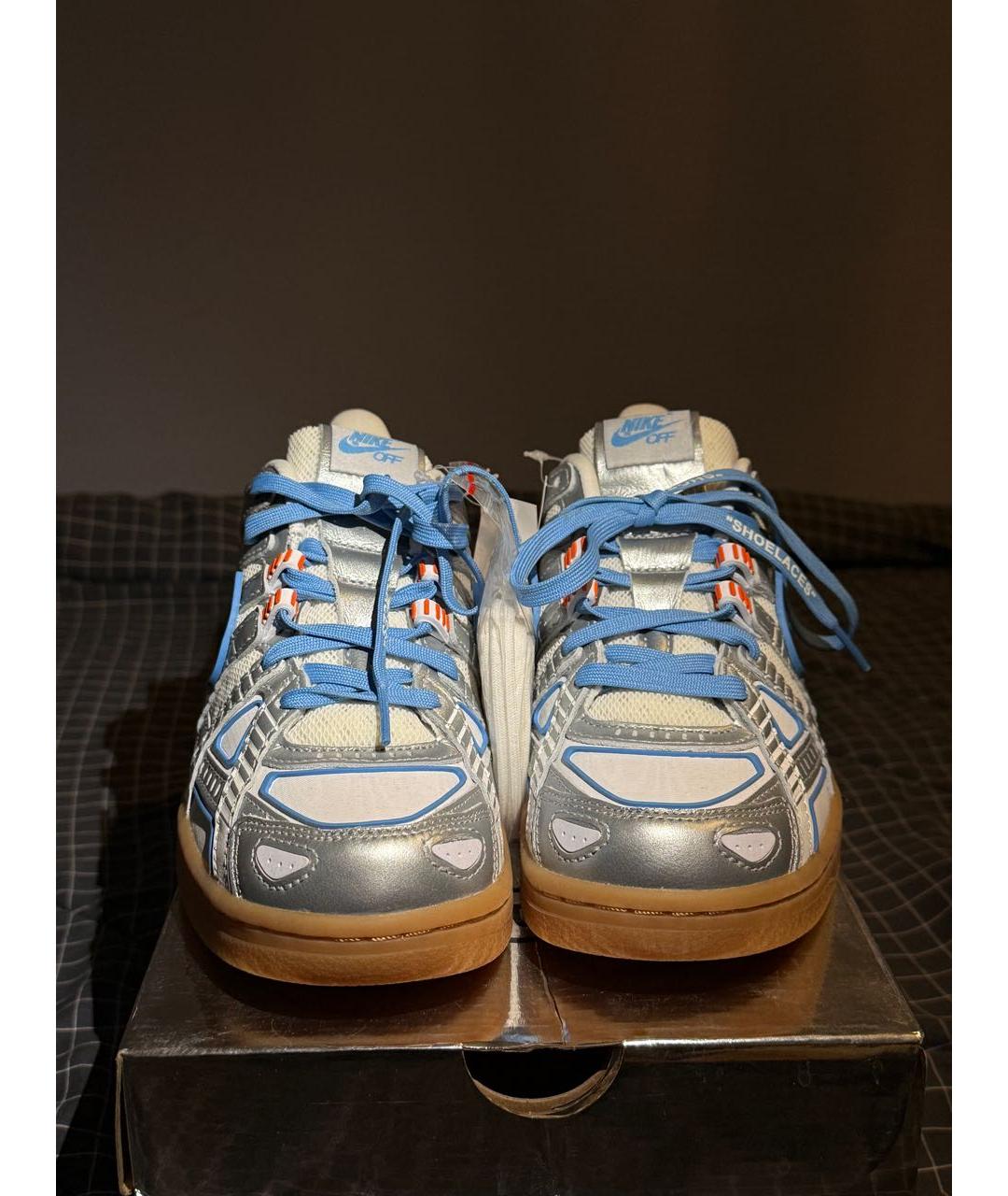 NIKE Синие кожаные кроссовки, фото 2