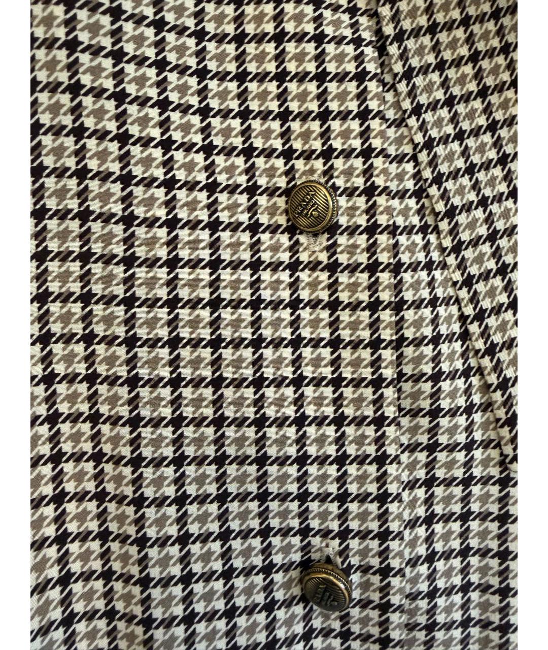 PRADA Горчичное шелковое повседневное платье, фото 4