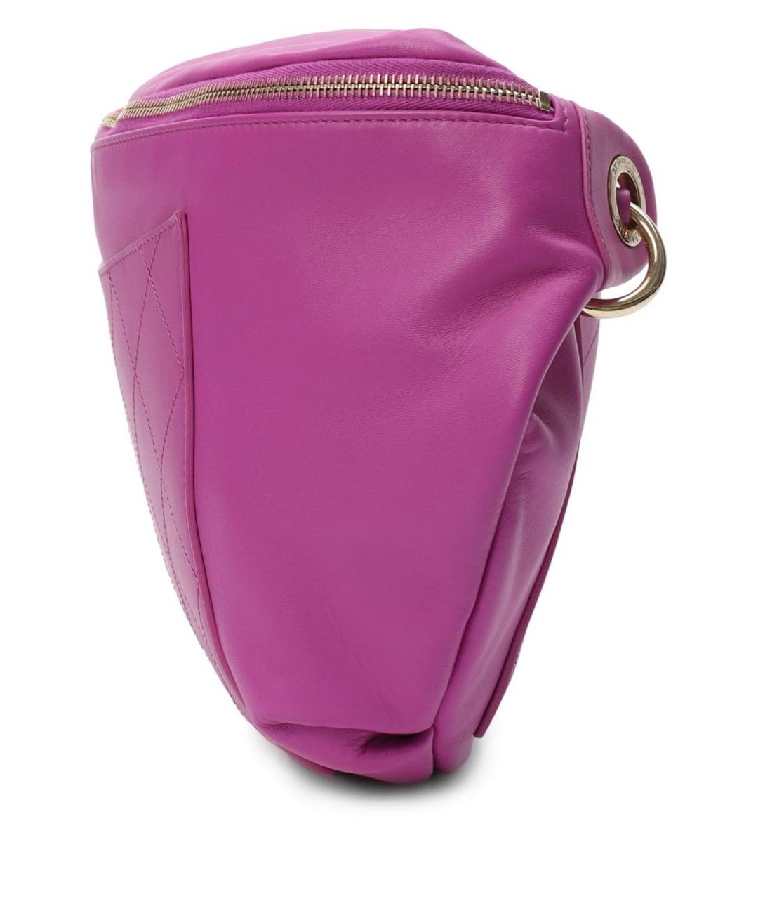 CHANEL Фуксия кожаная поясная сумка, фото 6