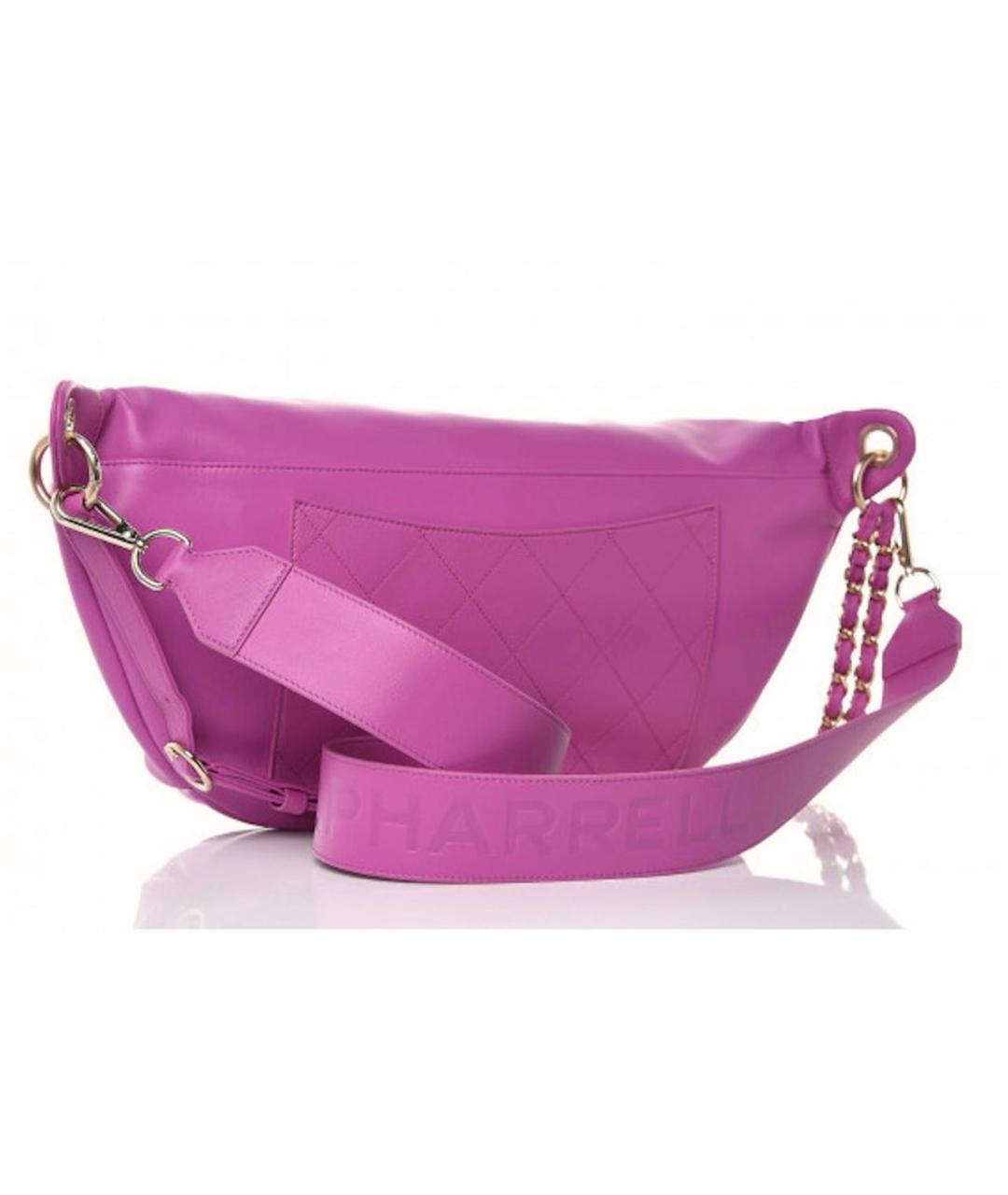 CHANEL Фуксия кожаная поясная сумка, фото 2