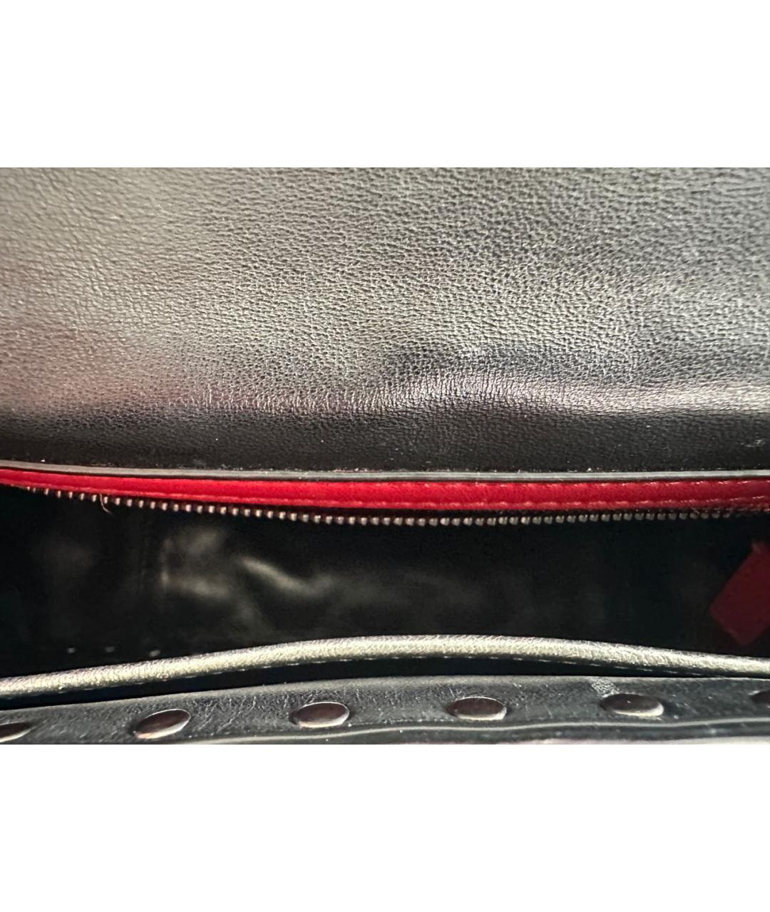 VALENTINO Серебряная кожаная сумка с короткими ручками, фото 4