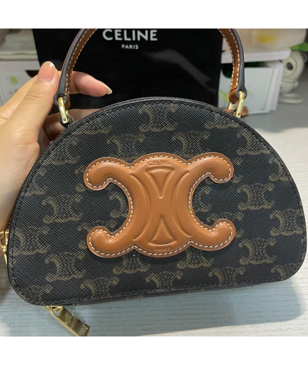 CELINE Коричневая сумка через плечо, фото 8