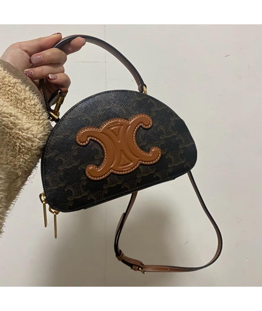 CELINE Коричневая сумка через плечо, фото 4