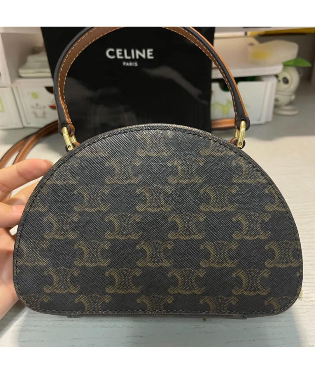 CELINE Коричневая сумка через плечо, фото 7