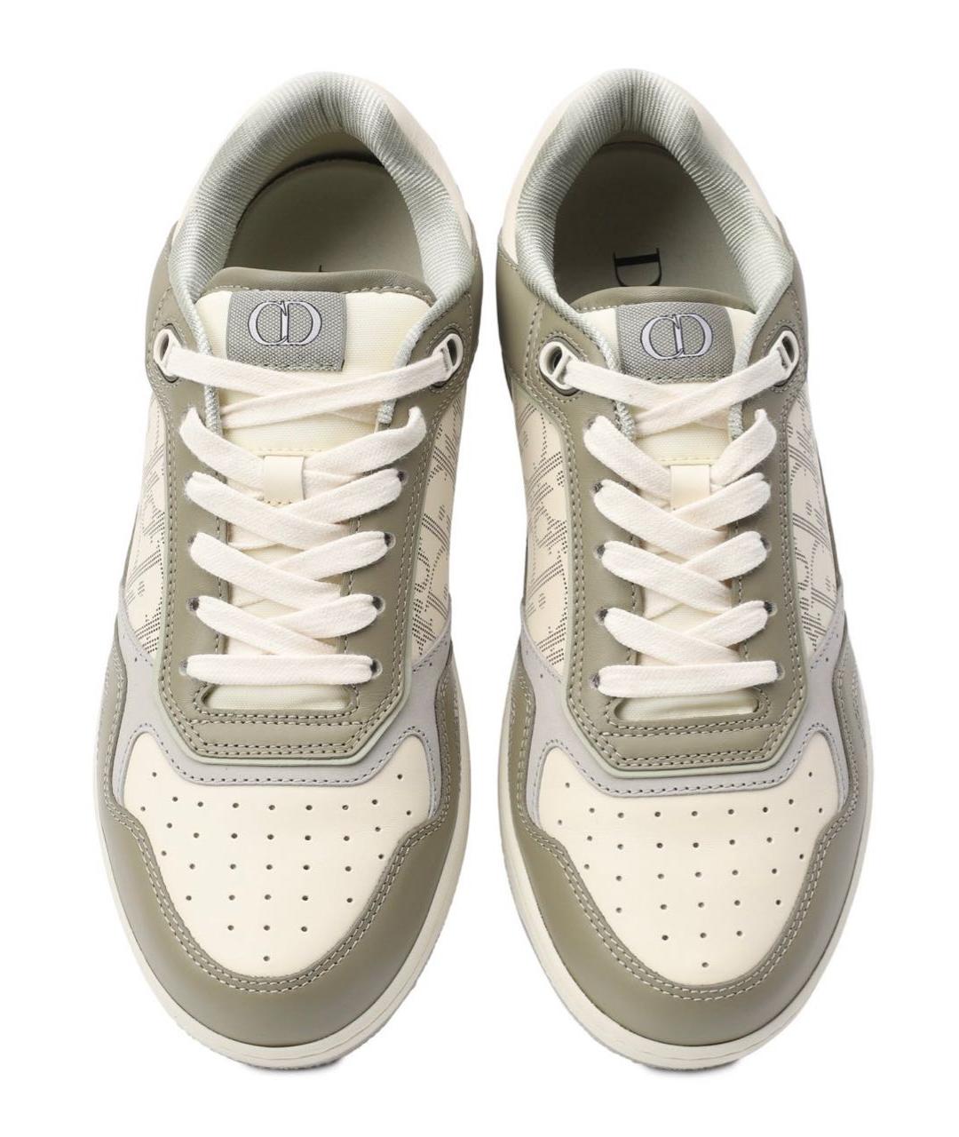 CHRISTIAN DIOR Бежевые кожаные низкие кроссовки / кеды, фото 2