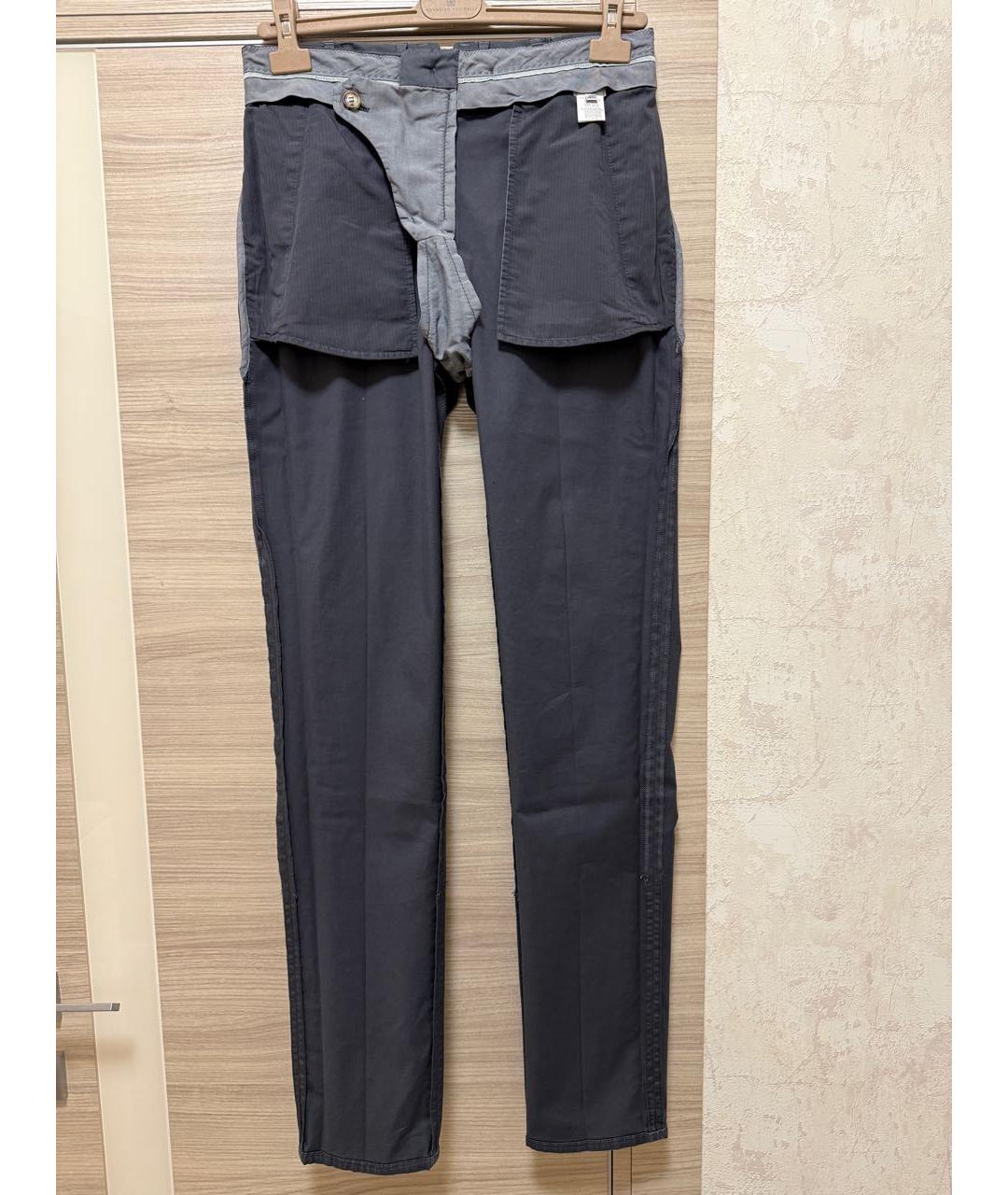 BRUNELLO CUCINELLI Темно-синие хлопковые брюки чинос, фото 7