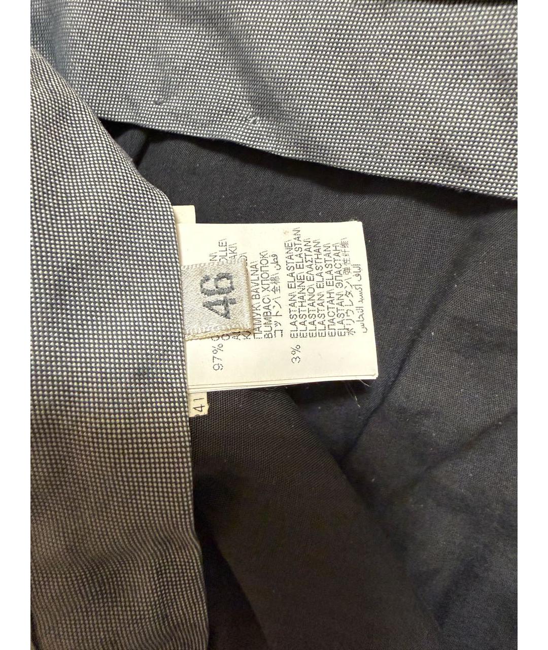 BRUNELLO CUCINELLI Темно-синие хлопковые брюки чинос, фото 8