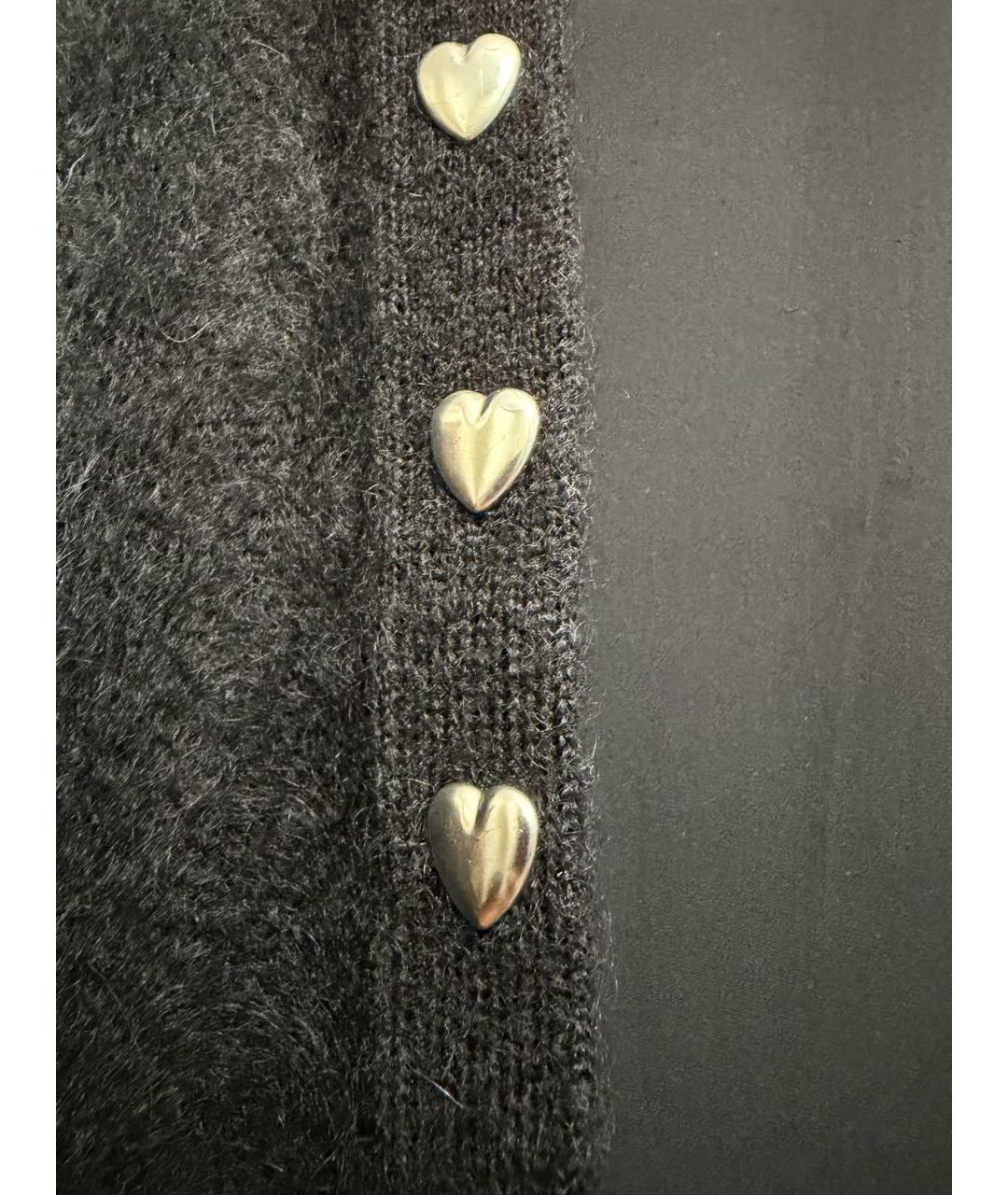 SAINT LAURENT Черный шерстяной кардиган, фото 4