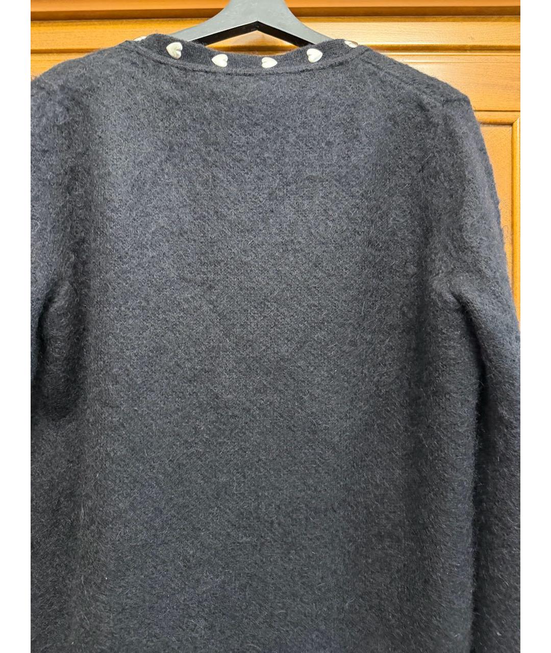 SAINT LAURENT Черный шерстяной кардиган, фото 2