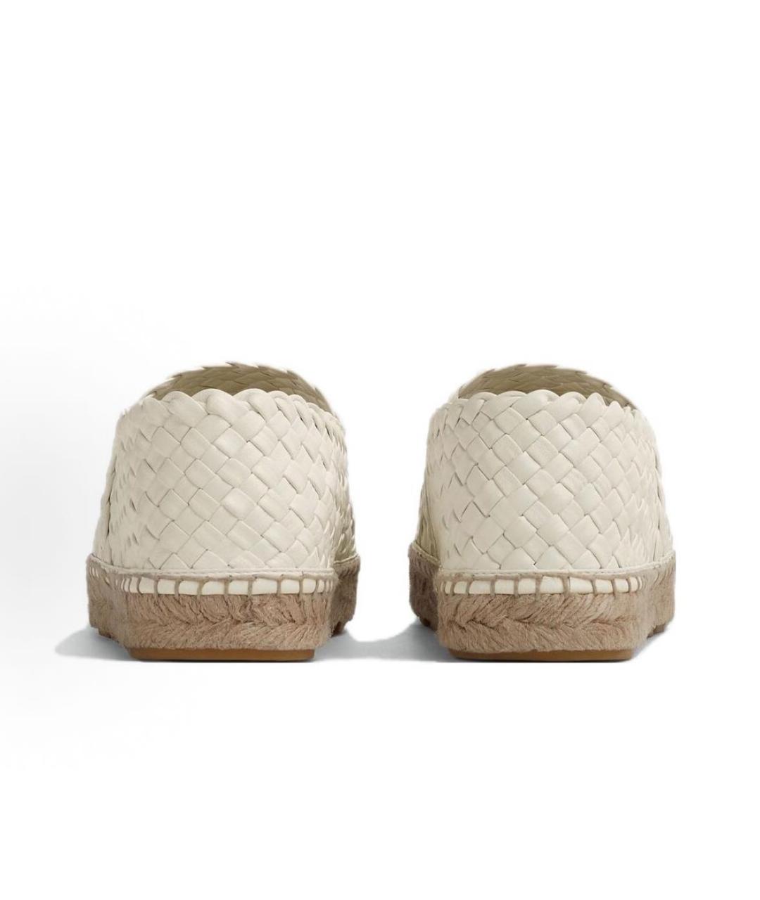BOTTEGA VENETA Белые кожаные эспадрильи, фото 4