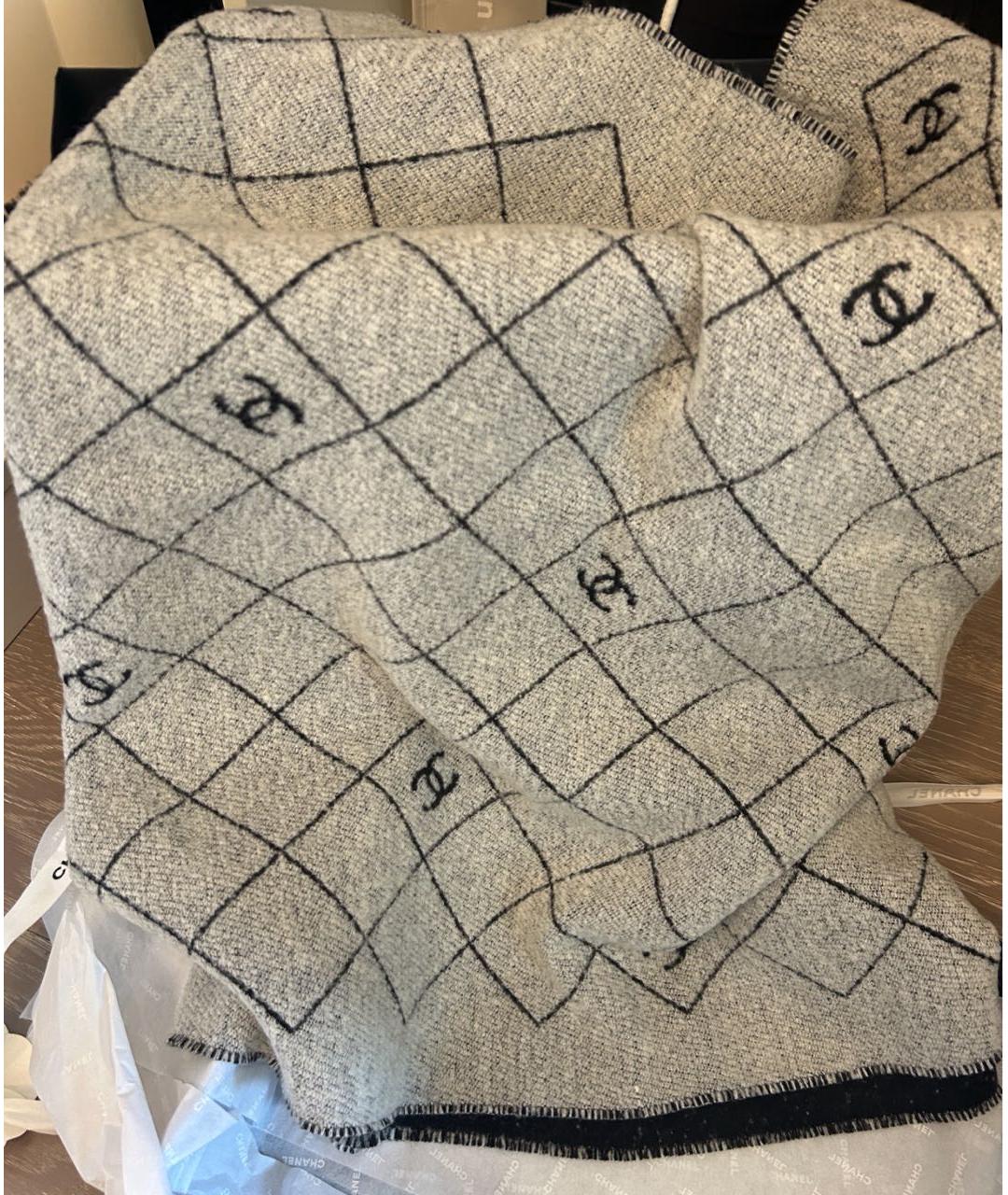 CHANEL Черный шарф, фото 8