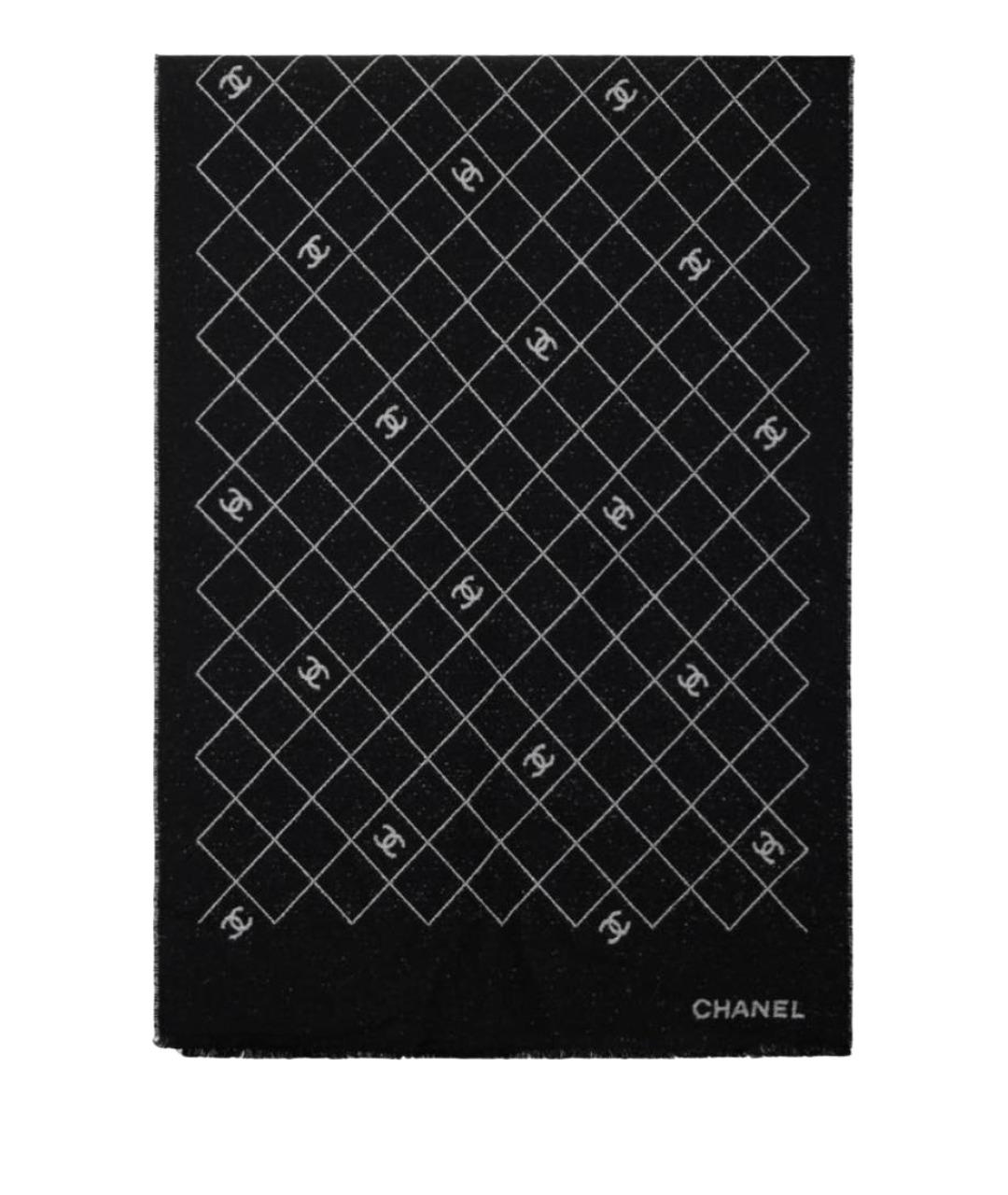 CHANEL Черный шарф, фото 1