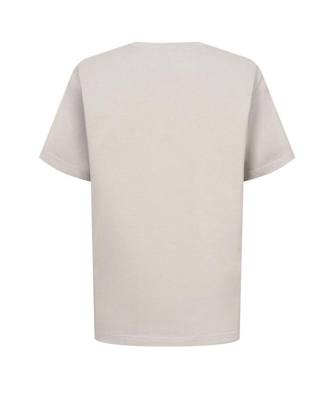 CHRISTIAN DIOR Бежевая хлопковая футболка, фото 2