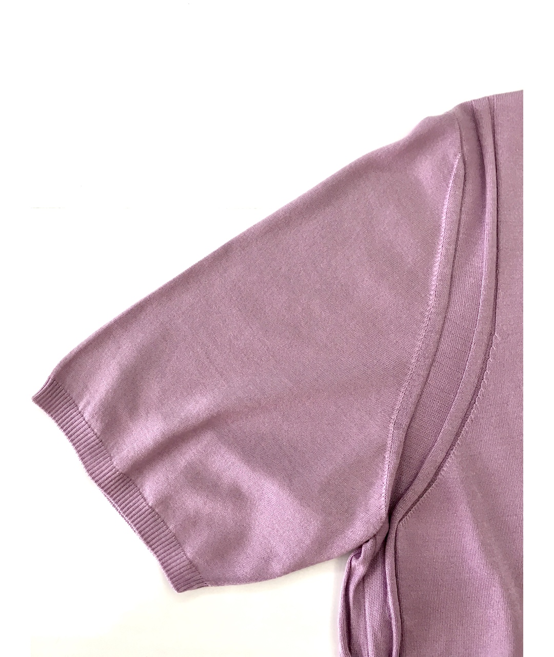 BILANCIONI Фиолетовое шелковое поло с коротким рукавом, фото 5