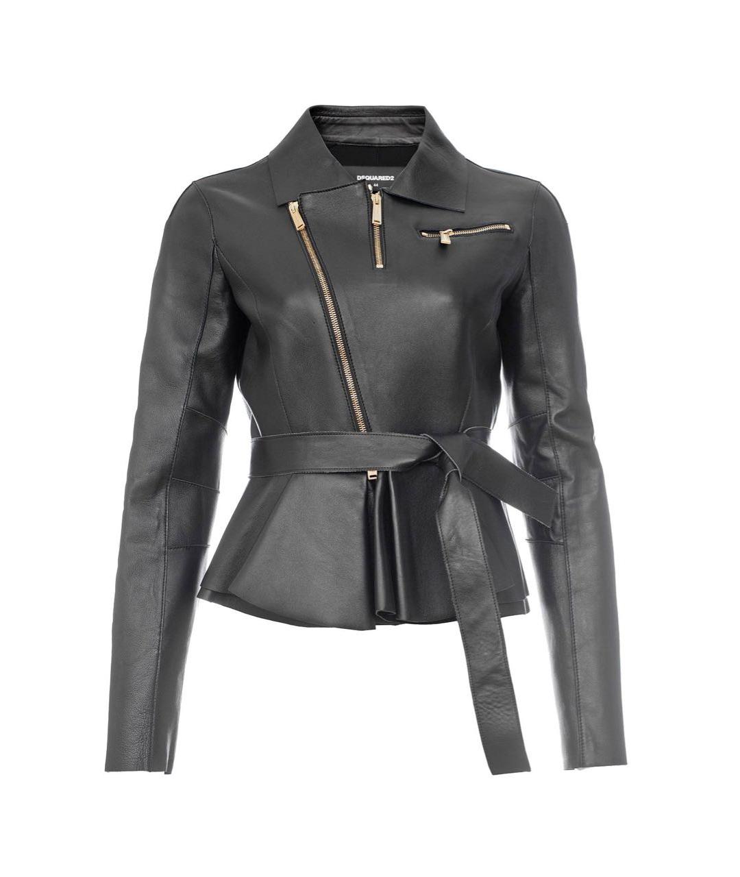 DSQUARED2 Черная кожаная куртка, фото 1