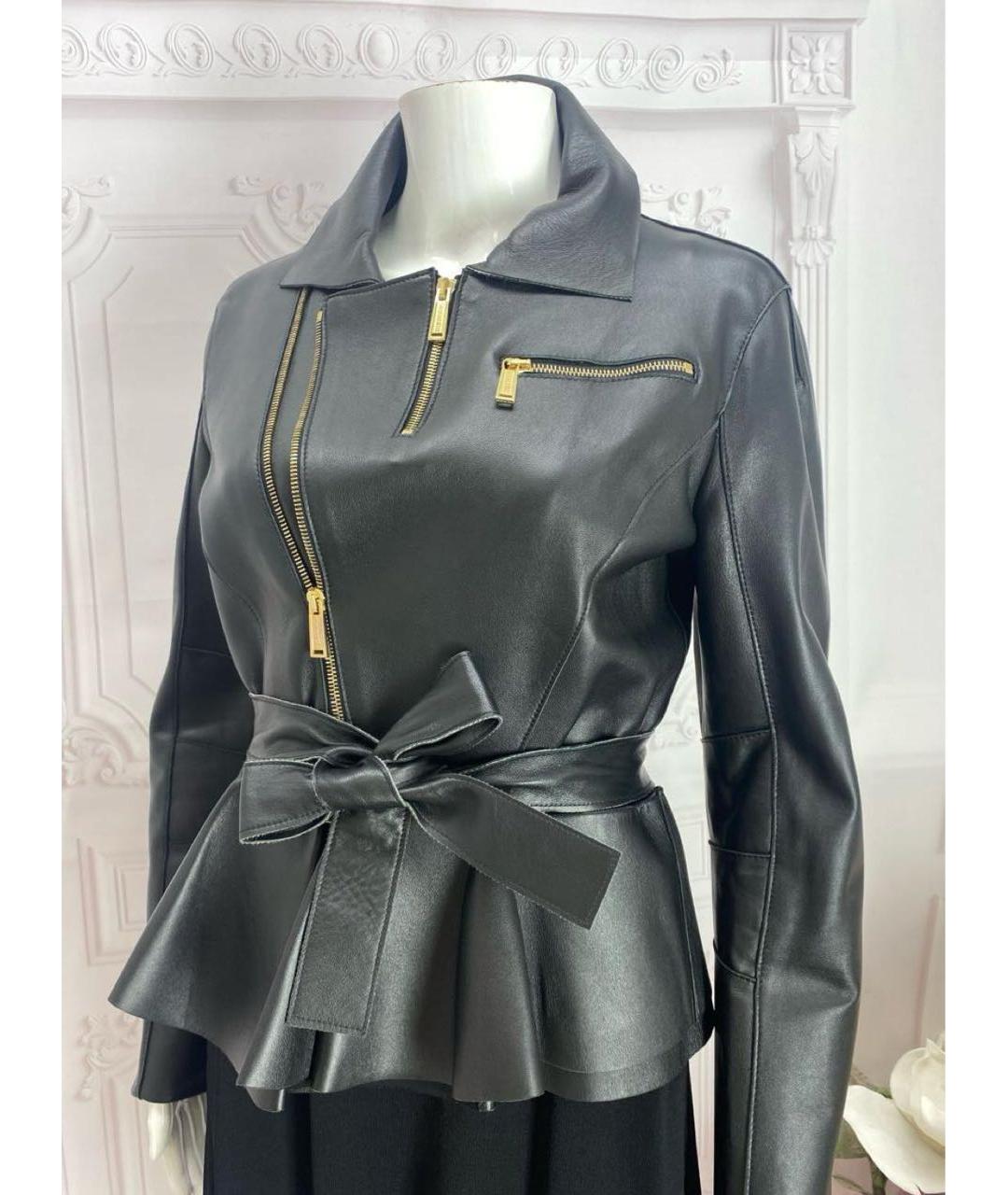 DSQUARED2 Черная кожаная куртка, фото 4