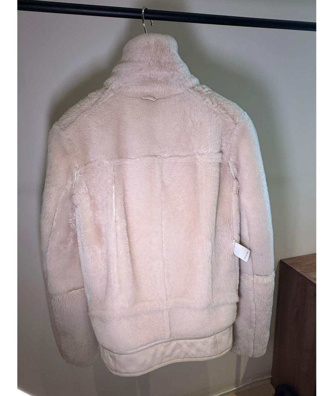 BRUNELLO CUCINELLI Бежевая кожаная дубленка, фото 4