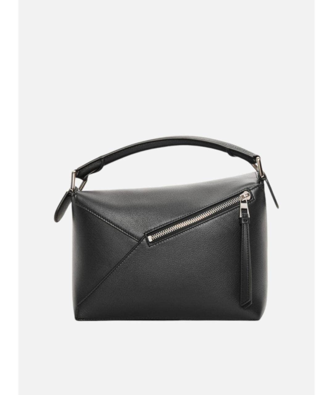 LOEWE Черная кожаная сумка тоут, фото 4