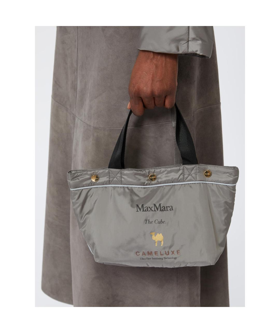 MAX MARA THE CUBE Серая полиэстеровая куртка, фото 5