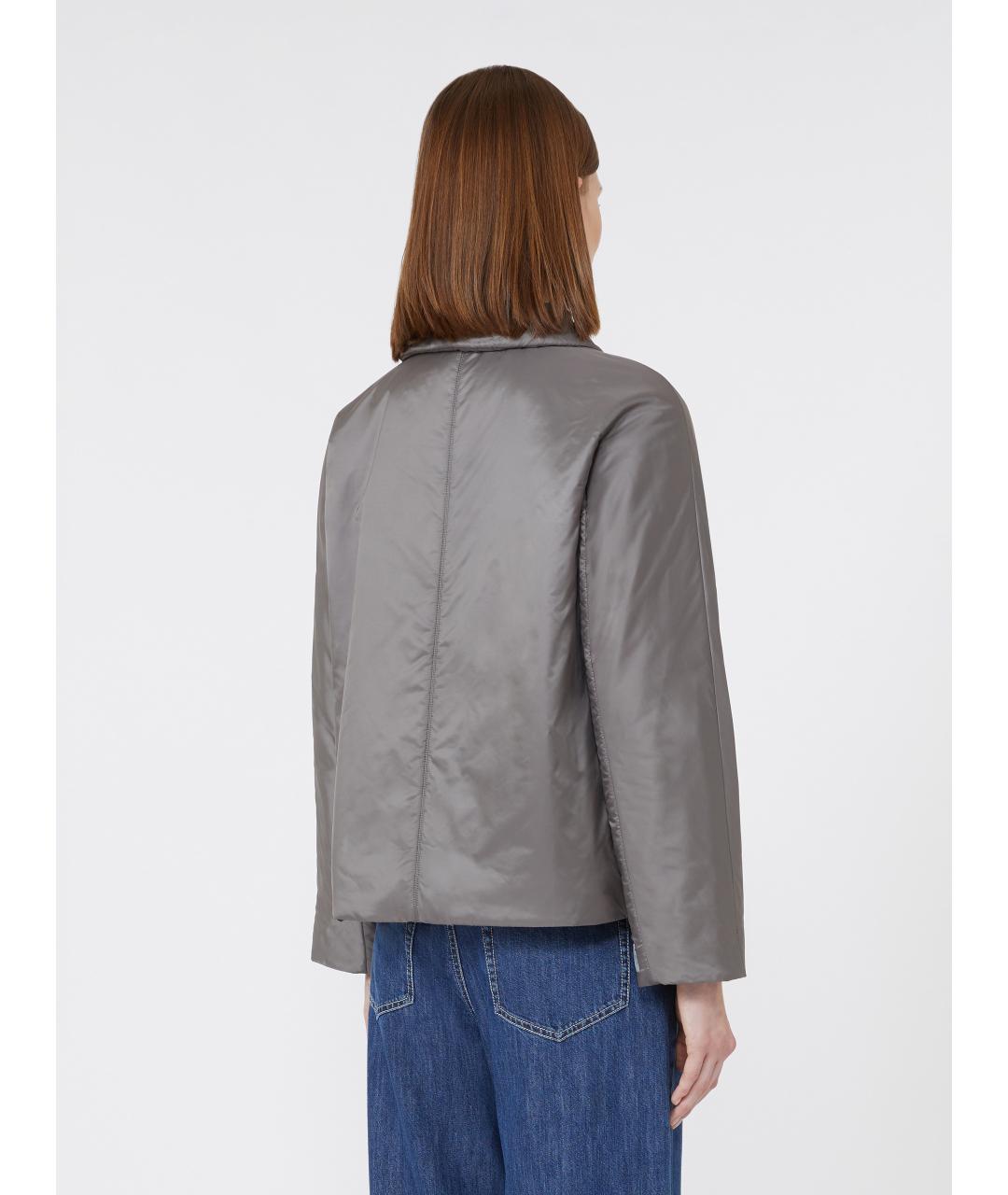 MAX MARA THE CUBE Серая полиэстеровая куртка, фото 3