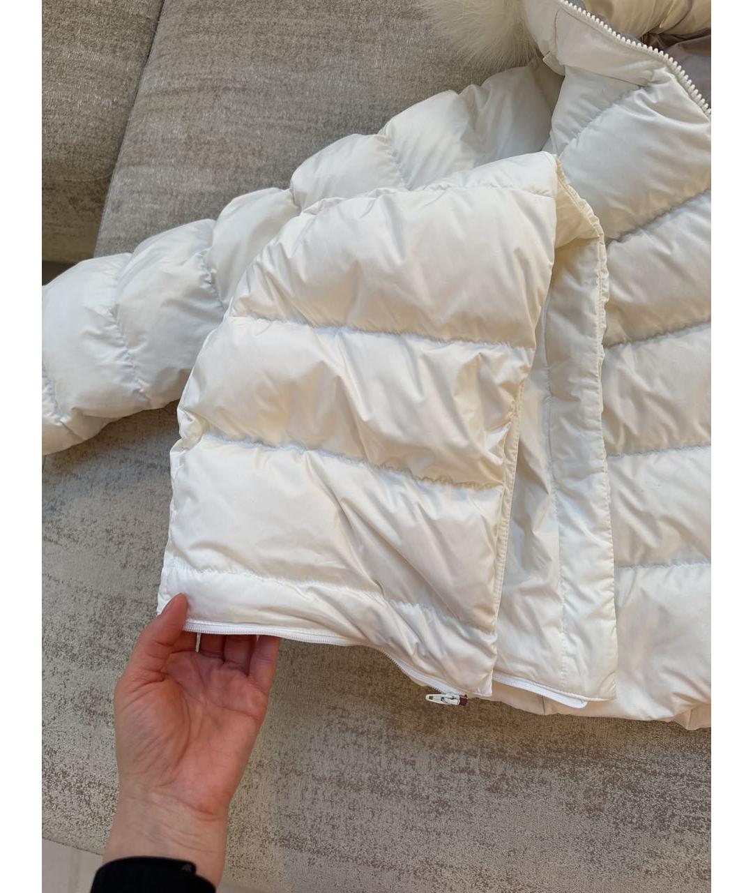 HERNO Белый полиэстеровый пуховик, фото 8