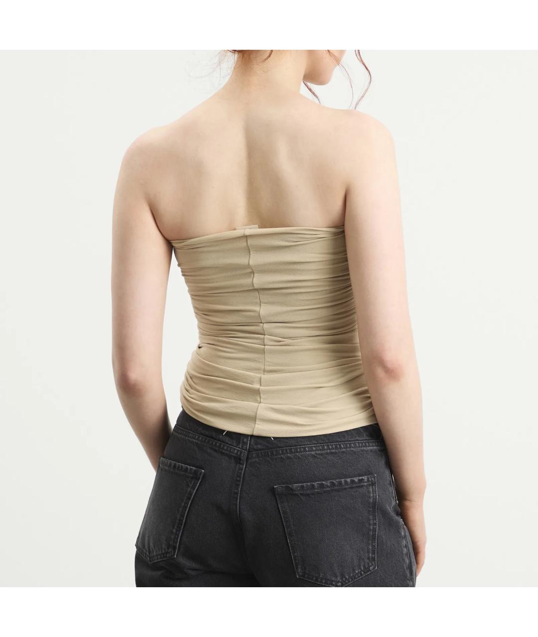 RICK OWENS Бежевая полиамидовая майка, фото 4