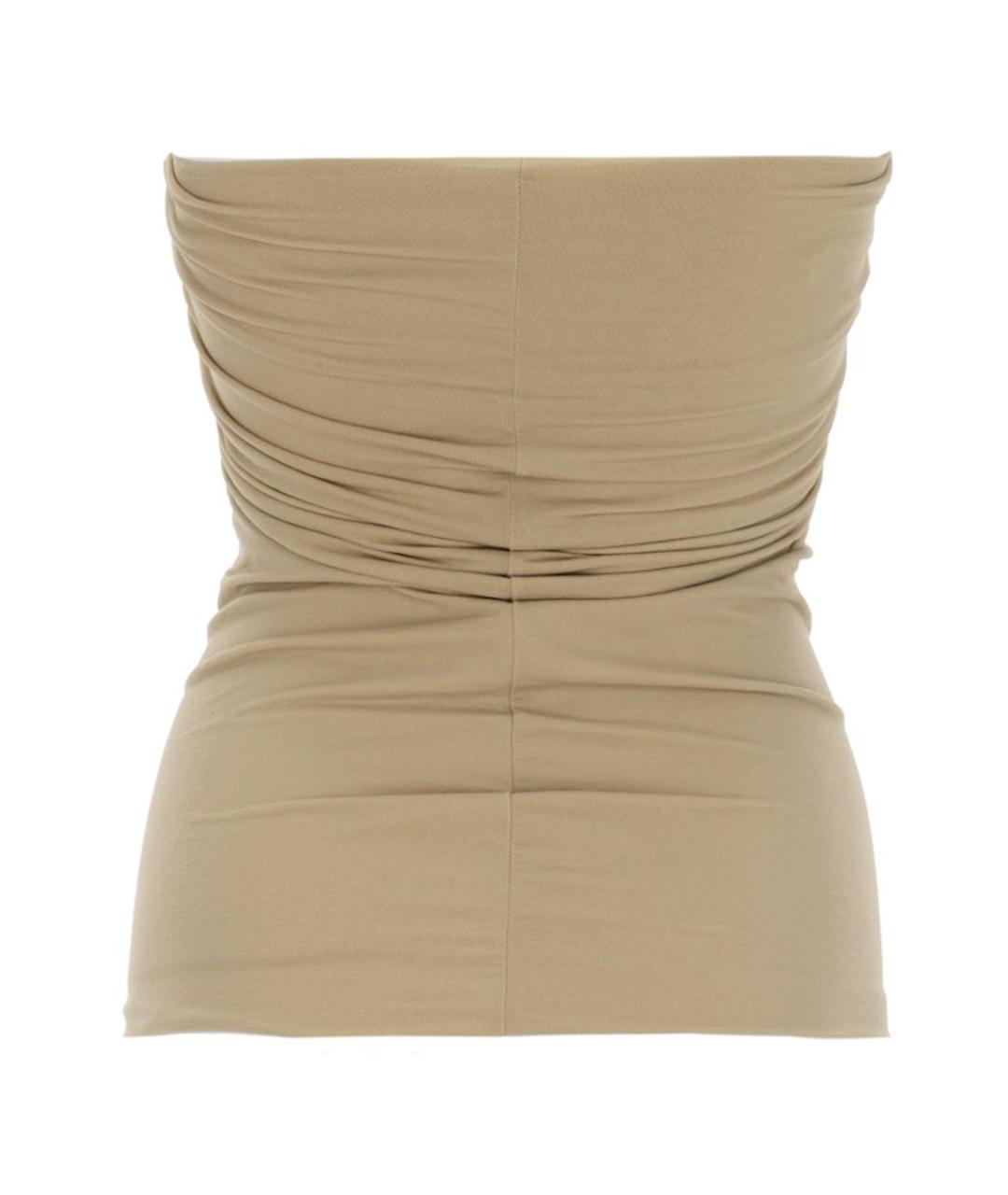 RICK OWENS Бежевая полиамидовая майка, фото 2