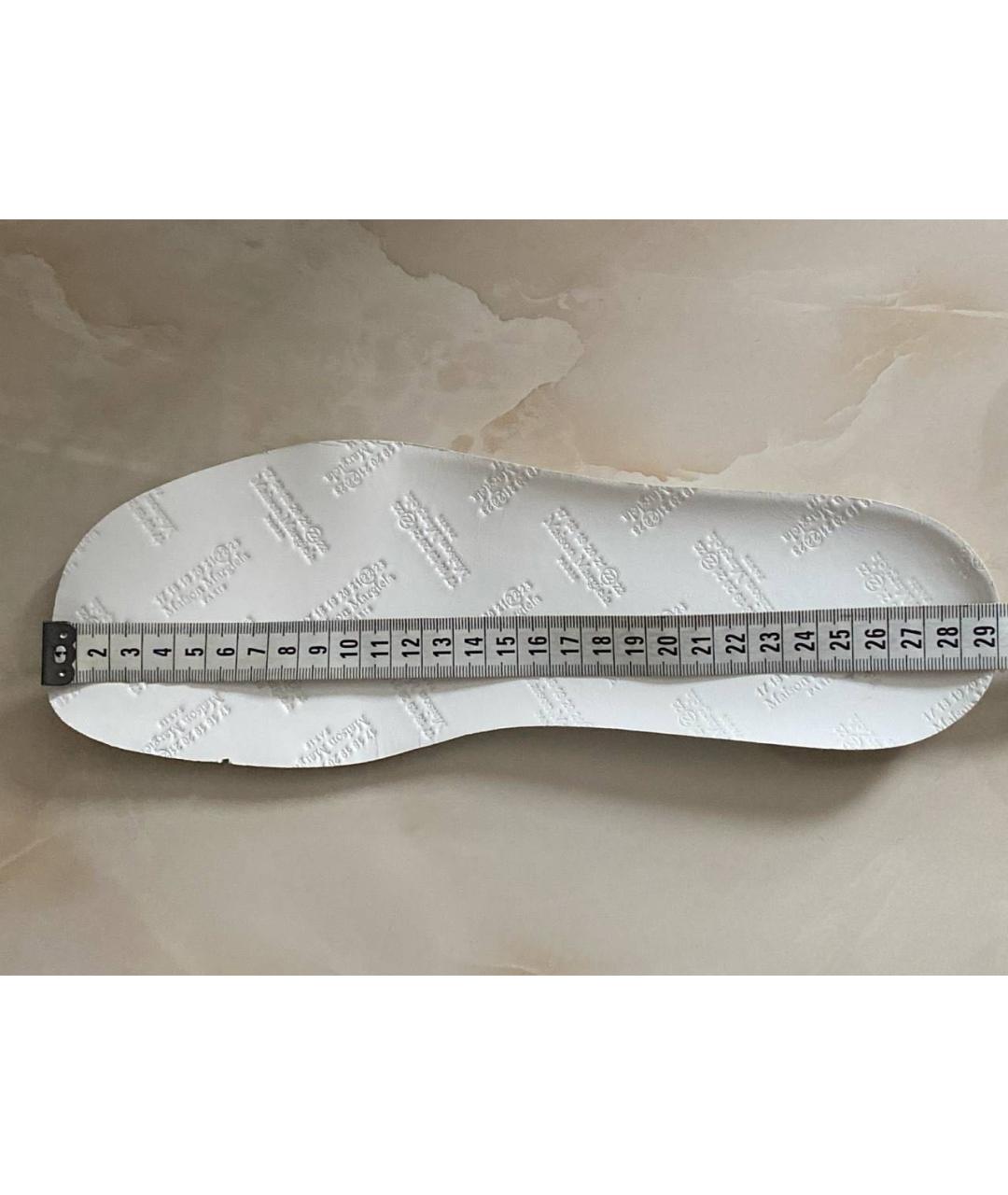 MAISON MARGIELA Хаки текстильные высокие кроссовки / кеды, фото 5