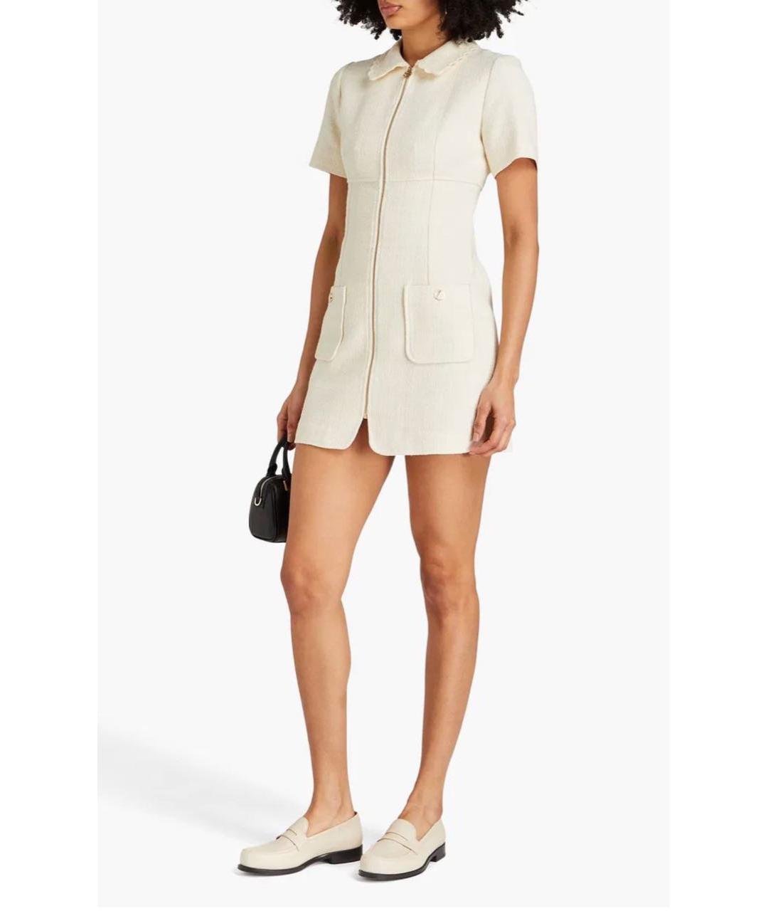 SANDRO Бежевое хлопковое повседневное платье, фото 6