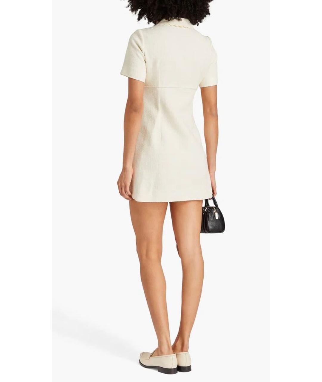 SANDRO Бежевое хлопковое повседневное платье, фото 7