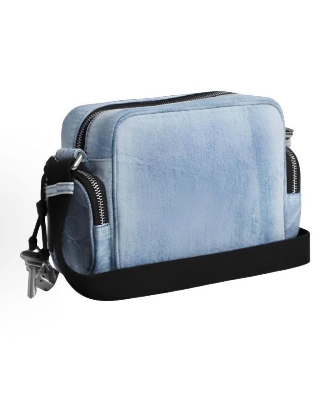 COACH Голубая деним сумка через плечо, фото 2