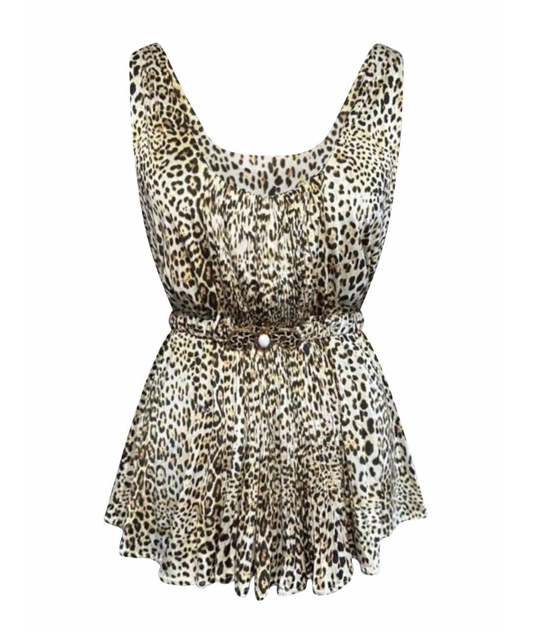 ROBERTO CAVALLI Бежевая вискозная блузы, фото 1